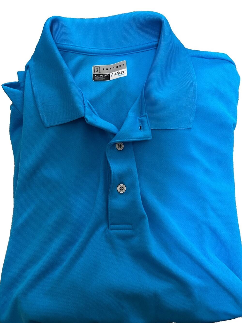 Men’s PGA Tour Air Flux Golf Polo Shirt Blue Size XL Men’s Golf Shirt